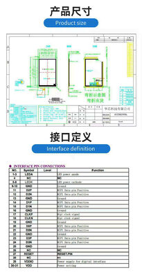 8 inch IPS TFT LCD Module with 800RGBx1280 Resolution and MIPI Interface
