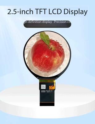 2.5 Inch Round TFT Display MIPI Interface ST7701S IC 500nits Brightness Circular TFT LCD Screen for Medical Equipment